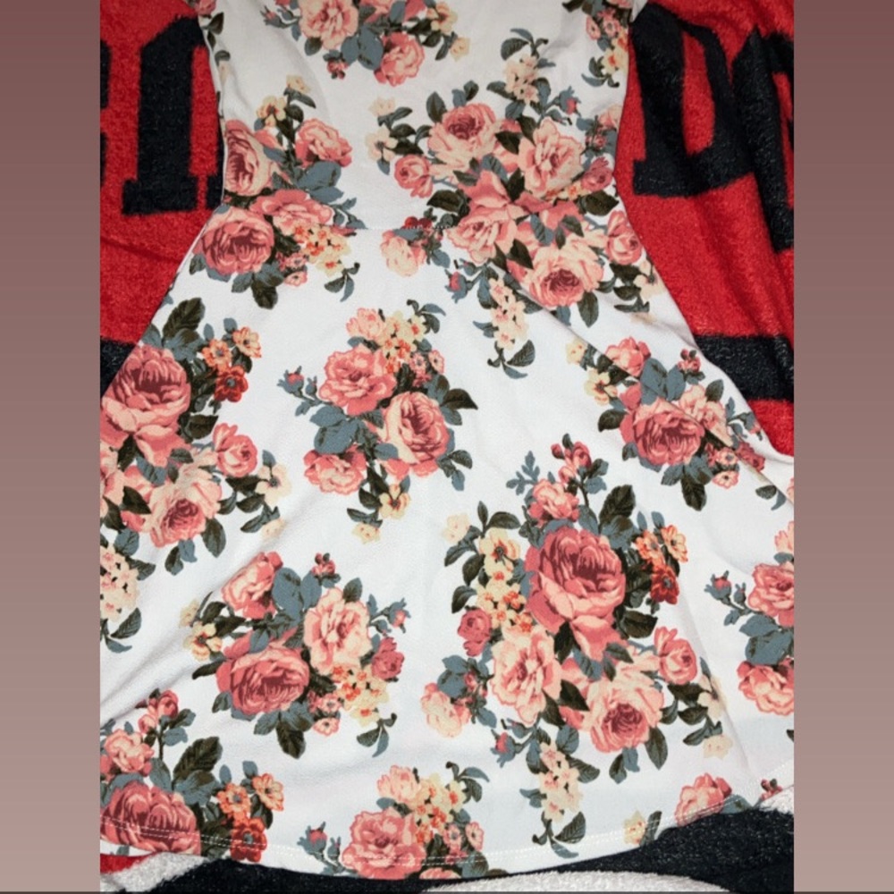 Rue21 Floral High Low Dress - Pink and White